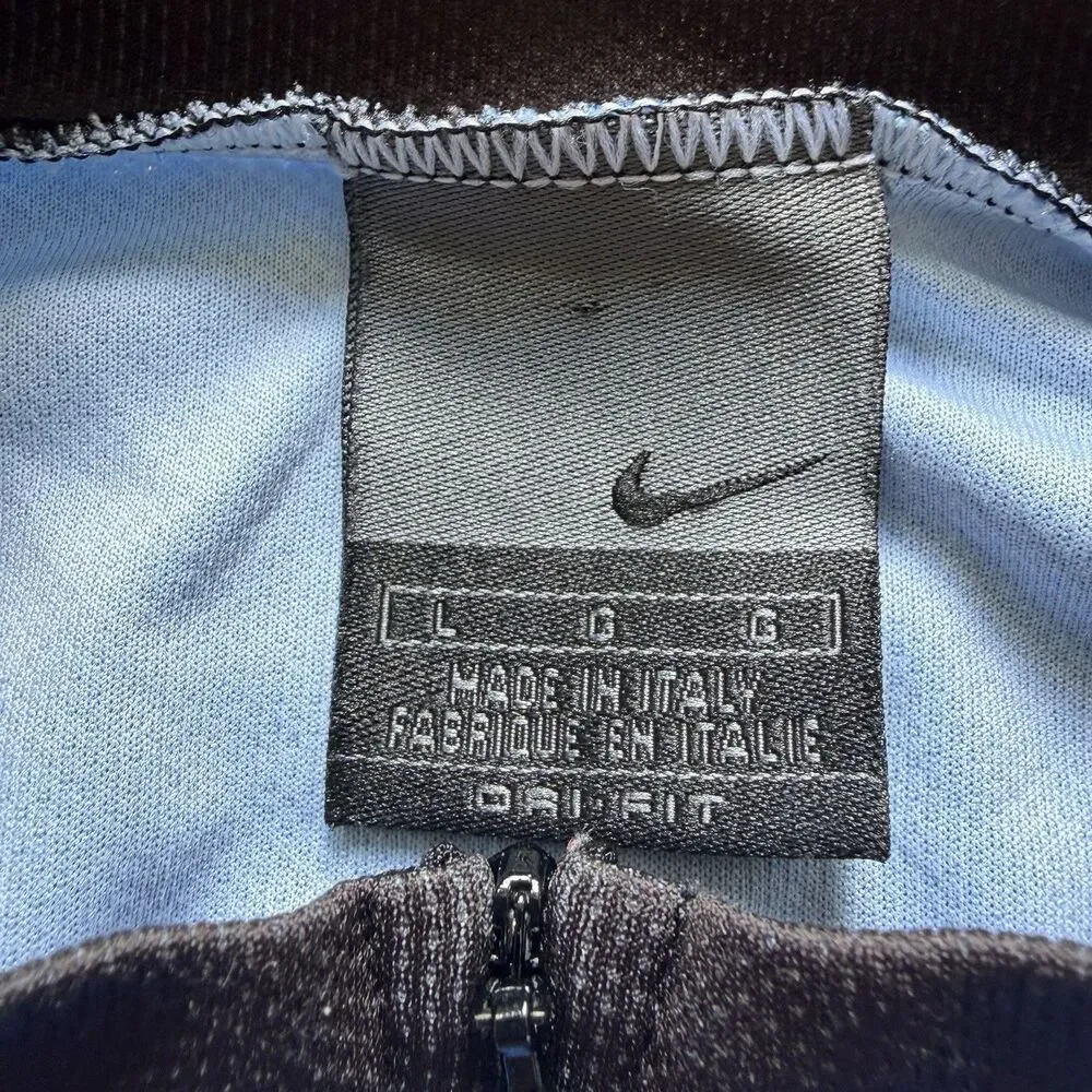 Vtg Y2K Nike Cycling Jersey Large Italy Made Blue Dri-Fit Techwear Gorpcore 2003
